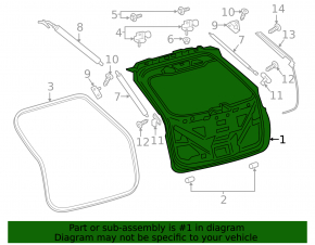 Boot door naked Ford Edge 19-