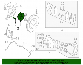 Front right hub Mazda CX-9 16-23