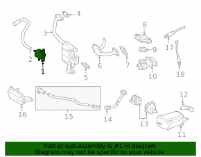 Subaru Outback 15-19 Fuel Evaporative Purge Solenoid Valve
