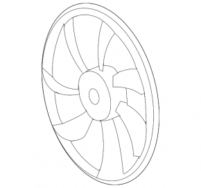 Right cooling fan impeller for Lexus GS300 GS350 GS450h 06-11, 7 blades