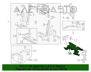 Lower radiator deflector Toyota Rav4 13-15