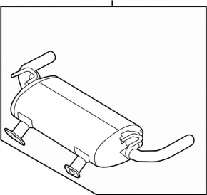 Rear muffler with barrel for Infiniti Q50 16-24 3.0T without chrome tips, rusty