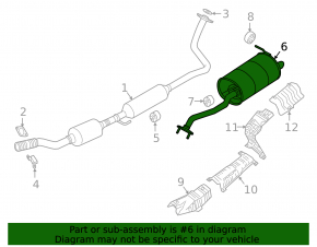 Rear muffler with barrel Nissan Kicks 18-24