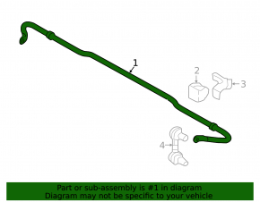 Rear stabilizer bar for Subaru Outback 15-19