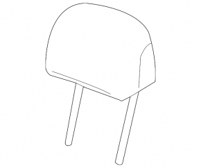 Chevrolet Impala 14-20 rear left headrest, gray cloth