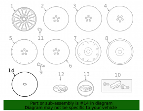 Wheel cap R16 Subaru Outback 10-14 scratches