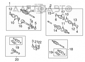 Front left axle shaft for Lexus ES300 ES330