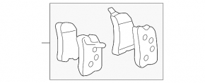 Rear brake pads for Lexus RX300 RX330 RX350 RX400H 04-09
