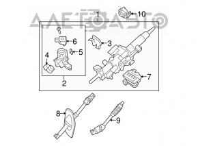 Toyota Sequoia 08-09 steering column