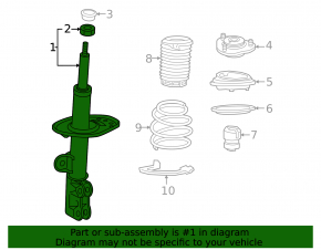Front right shock absorber for Lexus RZ 23-26 (R18)