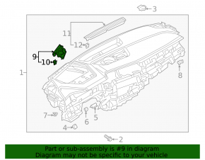 Left dashboard speaker grille bracket for Audi E-Tron 19-23