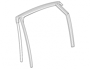 Rear right glass seal Audi Q7 16- with molding black