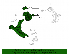 Lower front right arm Honda CRV 17-22 rusty, cracked silent blocks