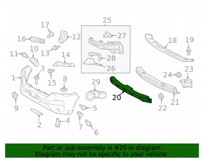 Toyota Land Cruiser 19-21 Front Bumper Absorber