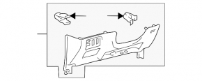 Steering column pad Lexus RX300 RX330 RX350 RX400h 04-08 black