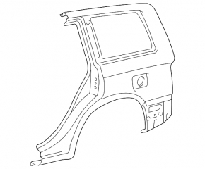 Quarter wing rear left Toyota Highlander 2001-2007