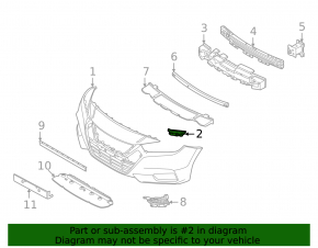Right front bumper mount for Nissan Versa 20-23
