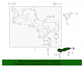 Front right subframe burdock Kia Sorento 16-20