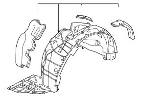 Front right fender liner for Nissan Ariya 23-25