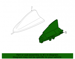 Antenna fin BMW 7 G11 G12 16-19 without navigation