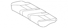 Rear row of seats 2 row Toyota Camry v55 15-17 usa cloth black