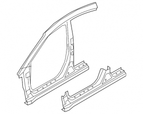 Body pillar central left Hyundai Elantra AD 17-20