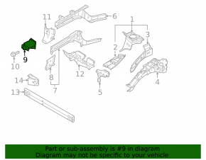 Front bumper reinforcement fang left Nissan Leaf 18-