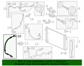 Air conditioning compressor-heater hose for the 2013 Acura MDX