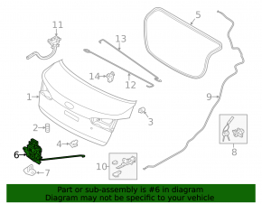 Kia Forte 4d 14-18 trunk lid lock with sensor