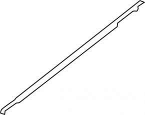 Door-glass molding, center rear left, Infiniti FX35 QX70 09-17, chrome