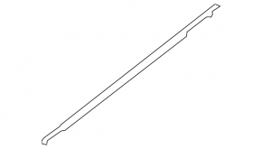 Door-glass molding, center rear left, Infiniti FX35 QX70 09-17, chrome