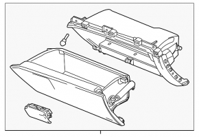 Chevrolet Malibu 16-23 gray glove compartment