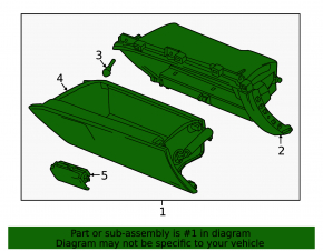 Chevrolet Malibu 16-23 gray glove compartment