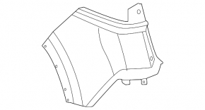 Rear bumper bare left Nissan Rogue 21-23 JP built