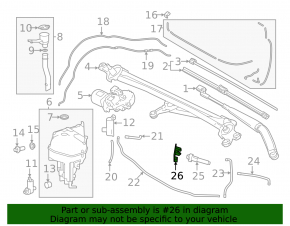 Right headlight washer cap bracket for Lexus GX550 24-26