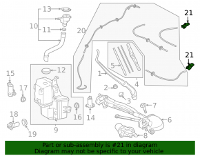 Windshield washer nozzle right Toyota Prius 50 Prime 17-22 -2