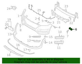 Front bumper bracket right Hyundai Tucson 16-21