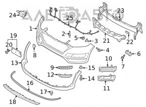 Front bumper bracket right Hyundai Tucson 16-21