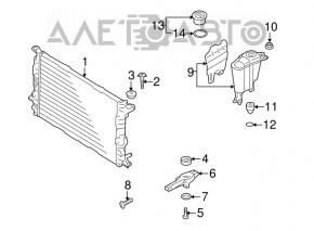 Radiator cooling water Audi A4 B8 08-16 2.0T TYC