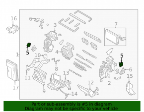Actuator motor for the heater air conditioner of the Hyundai Ioniq 5 22-24