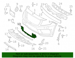 Lower front bumper trim Mercedes GLA 18-19 AMG pkg