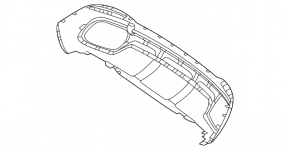 Rear bumper lip Mercedes W167 GLE 350 450 20-23 without towbar