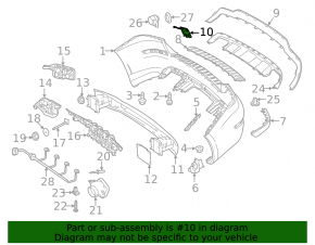 Mercedes GLK-class X204 13-15 rear bumper towing hook cap