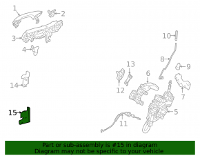 Door hinge lower rear right Mercedes C-class W205 15-21
