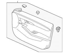 Door trim card front left Mazda 3 19- 4d leather black, Japan built