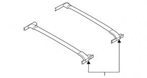 Roof rails 2pcs Ford Ecosport 18-22