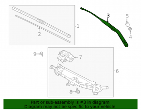Left wiper arm Mazda CX-30 20-