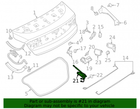 Lincoln MKZ 13-20 electric trunk lid actuator with soft-close