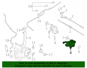 Left windshield wiper motor for Ford Fusion mk5 13-20