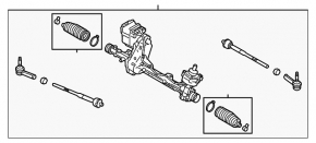 Steering rack Ford Flex 13-15 EUR
